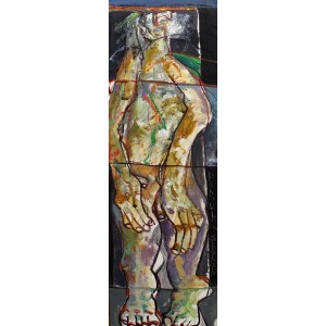 Farrukh Shahab, 5.4 x 18.4 Inch, Oil on Board, Figurative Painting, AC-FS-031